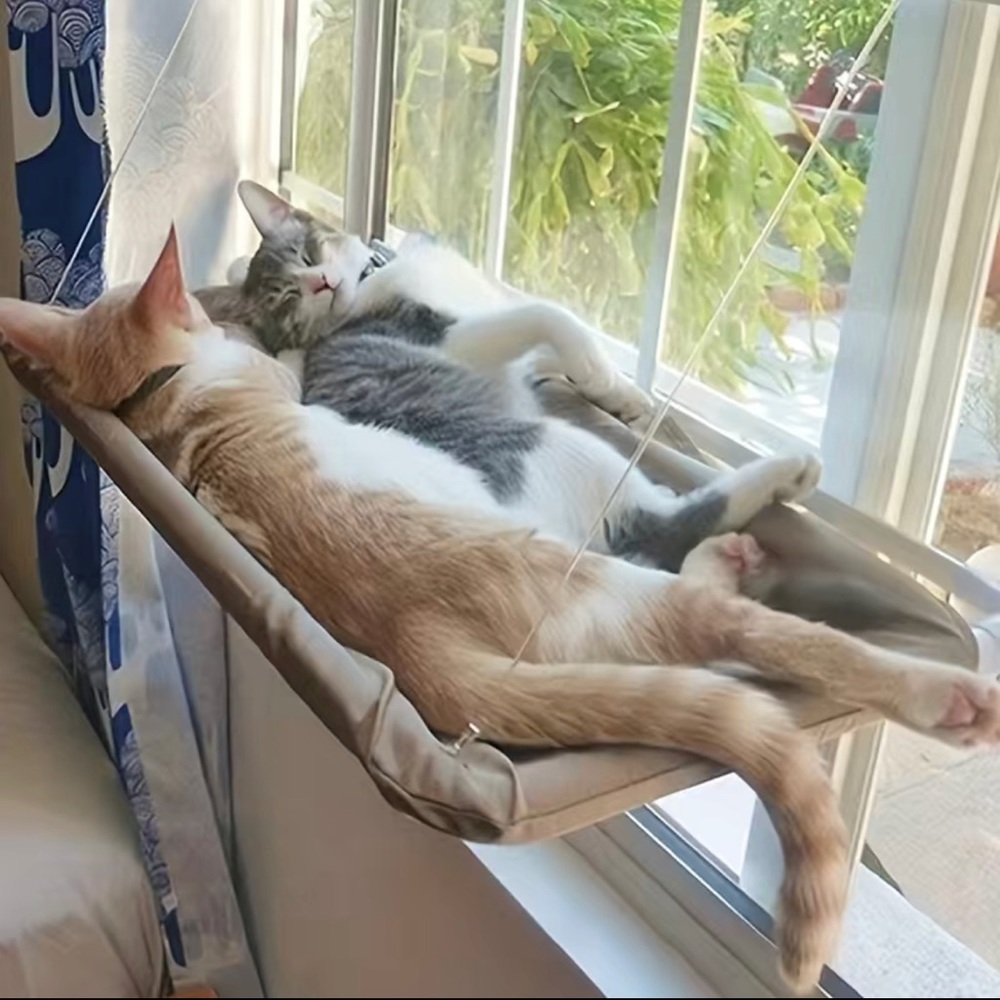 New Cat Window Perch Hammock Seat. Large Cat Hammocks Bed with blanket.